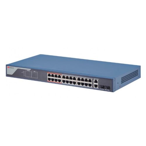 ���������� HiWatch SWT-1326P 24x100����/� 2x�����(1000BASE-T/SFP) 24PoE 370W ����������� (SWT-1326P)