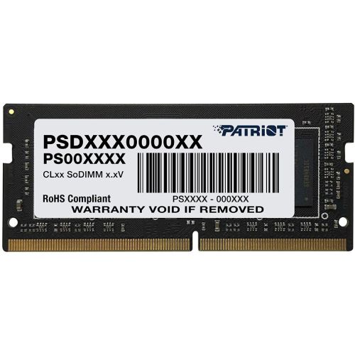  DDR4 8Gb 3200MHz Patriot PSD48G320081S Signature RTL PC4-25600 CL22 SO-DIMM 260-pin 1.2 single rank Ret (PSD48G320081S)