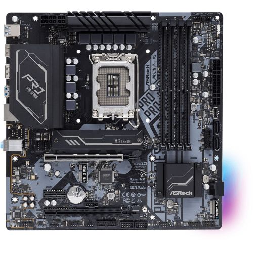   Asrock H670M PRO RS Soc-1700 Intel H670 4xDDR4 mATX AC`97 8ch(7.1) GbLAN RAID+VGA+HDMI+DP (H670M PRO RS)