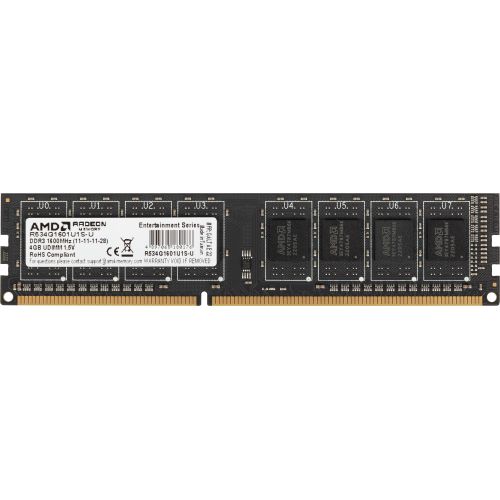  DDR3 4Gb 1600MHz AMD R534G1601U1S-U RTL PC3-12800 CL11 DIMM 240-pin 1.5 Ret (R534G1601U1S-U)