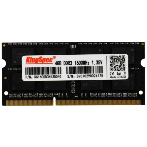  DDR3L 4GB 1600MHz Kingspec KS1600D3N13504G RTL PC3-12800 CL11 SO-DIMM 204-pin 1.35 single rank Ret (KS1600D3N13504G)