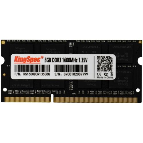  DDR3L 8GB 1600MHz Kingspec KS1600D3N13508G RTL PC3L-12800 CL11 SO-DIMM 204-pin 1.35 single rank Ret (KS1600D3N13508G)