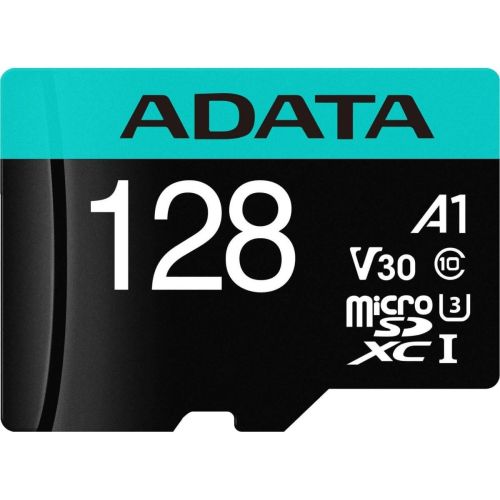   microSDXC 128GB A-Data AUSDX128GUI3V30SA2-RA1 Premier Pro + adapter (AUSDX128GUI3V30SA2-RA1)