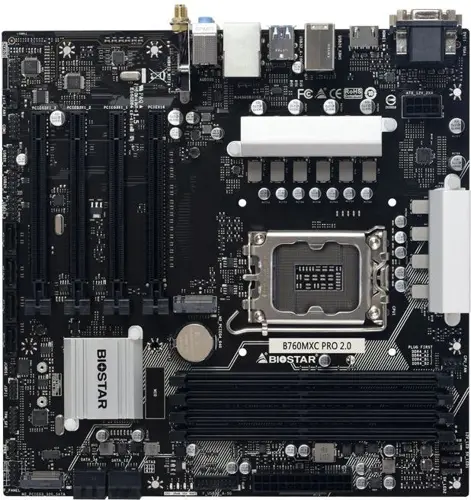   Biostar B760MXC Pro Soc-1700 Intel B760 4xDDR5 mATX AC`97 8ch(7.1) 2.5Gg RAID+VGA+DVI+HDMI (B760MXC PRO)