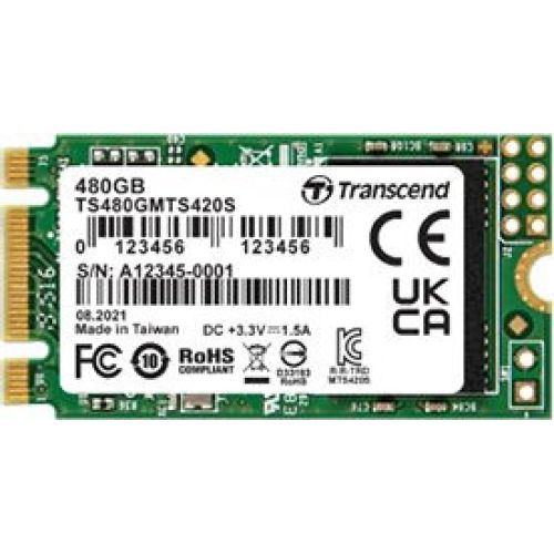  SSD Transcend SATA-III 480GB TS480GMTS420S 420S M.2 2242 0.3 DWPD (TS480GMTS420S)