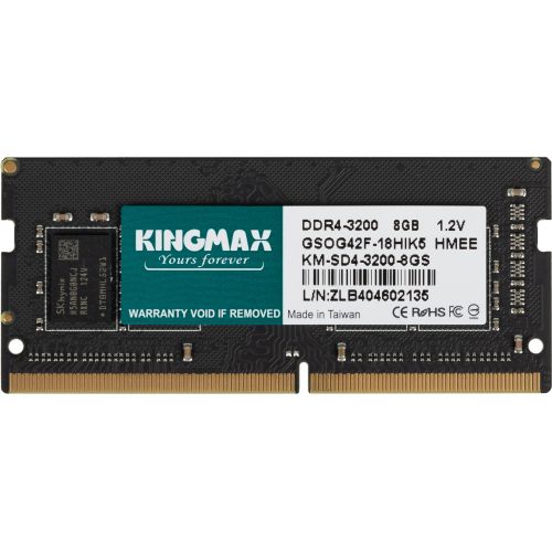  DDR4 8Gb 3200MHz Kingmax KM-SD4-3200-8GS RTL PC4-25600 CL22 SO-DIMM 260-pin 1.2 dual rank Ret (KM-SD4-3200-8GS)