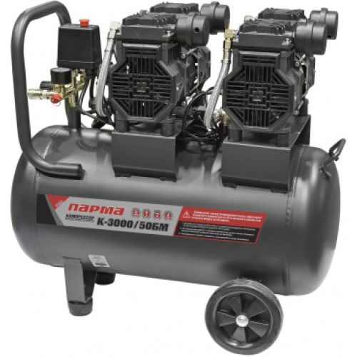 ПАРМА Компрессор поршневой Парма БМ K-3000/50БМ безмасляный 474л/мин 50л 3000Вт серый/черный (02.014.00008) ПАРМА Компрессор поршневой Парма БМ K-3000/50БМ безмасляный 474л/мин 50л 3000Вт серый/черный (02.014.00008)