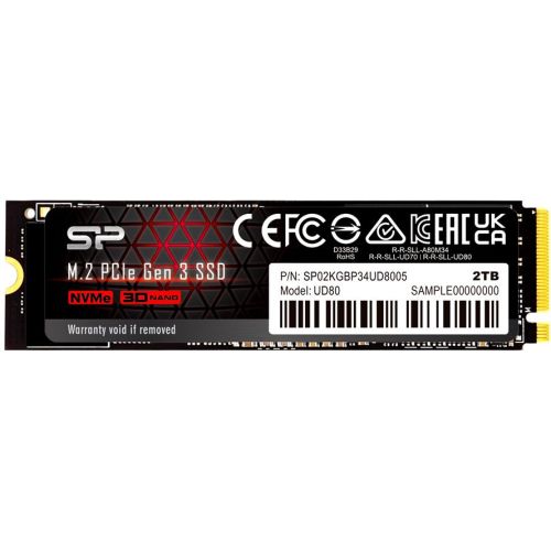  SSD Silicon Power PCIe 3.0 x4 2TB SP02KGBP34UD8005 M-Series UD80 M.2 2280 (SP02KGBP34UD8005)