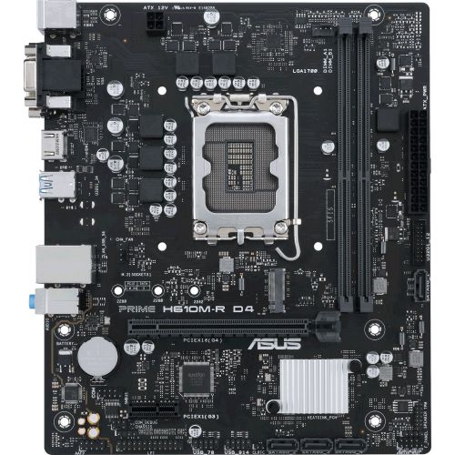   Asus PRIME H610M-R D4-SI Soc-1700 Intel H610 2xDDR4 mATX AC`97 8ch(7.1) GbLAN+VGA+DVI+HDMI White Box (PRIME H610M-R D4-SI)