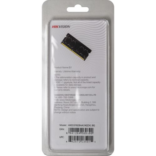  DDR3L 8Gb 1600MHz Hikvision HKED3082BAA2A0ZA1/8G RTL PC3-12800 CL11 SO-DIMM 204-pin 1.35 Ret (HKED3082BAA2A0ZA1/8G)