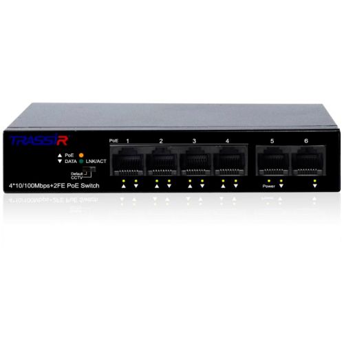  Trassir TR-NS1106-60-4POE (L2) 6x100/ 4PoE 60W  (TR-NS1106-60-4POE)