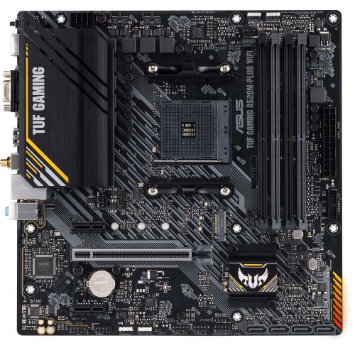 ����������� ����� Asus TUF GAMING A520M-PLUS WIFI Soc-AM4 AMD A520 4xDDR4 mATX AC`97 8ch(7.1) 2xGgE RAID+VGA+HDMI+DP (TUF GAMING A520M-PLUS WIFI)