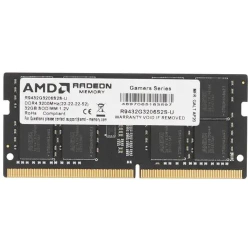  DDR4 32Gb 3200MHz AMD R9432G3206S2S-U R9 RTL PC4-25600 CL22 SO-DIMM 260-pin 1.2 Ret (R9432G3206S2S-U)