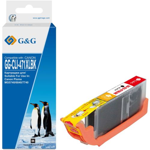   G&G GG-CLI-471XLBK   (10.8)  Canon TS5040/MG5740/MG6840/MG7740 (GG-CLI-471XLBK)