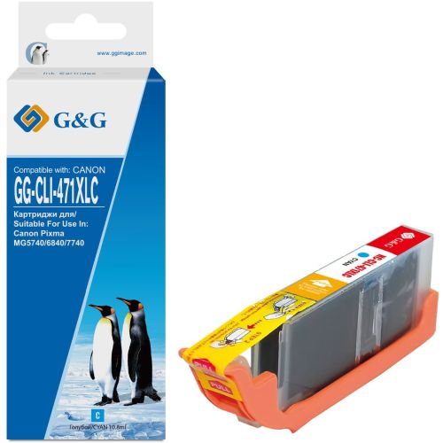   G&G GG-CLI-471XLC  (10.8)  Canon TS5040/MG5740/MG6840/MG7740 (GG-CLI-471XLC)