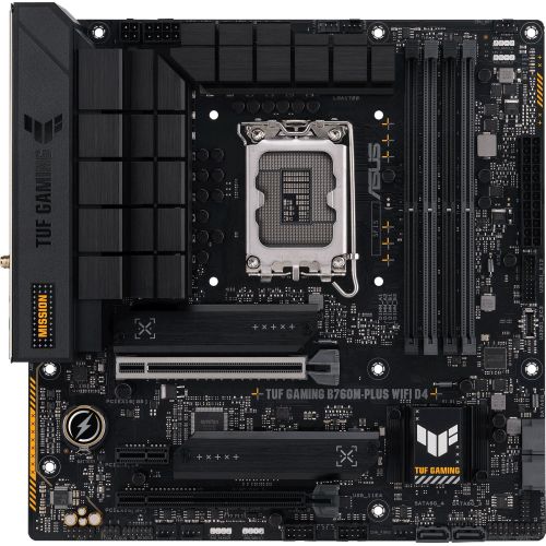   Asus TUF GAMING B760M-PLUS WIFI D4 Soc-1700 Intel B760 4xDDR4 mATX AC`97 8ch(7.1) 2.5Gg RAID+HDMI+DP (TUF GAMING B760M-PLUS WIFI D4)