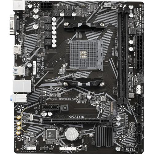   Gigabyte A520M K V2 Soc-AM4 AMD A520 2xDDR4 mATX AC`97 8ch(7.1) GbLAN RAID+VGA+HDMI (A520M K V2)