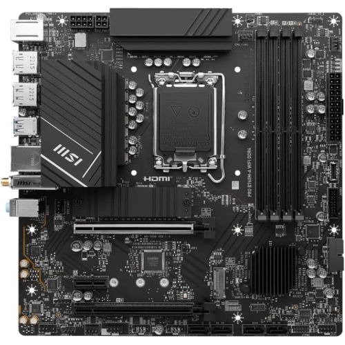   MSI PRO B760M-A WIFI DDR4 Soc-1700 Intel B760 4xDDR4 mATX AC`97 8ch(7.1) 2.5Gg+HDMI+DP (PRO B760M-A WIFI DDR4)