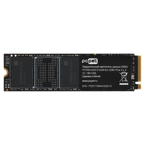 ���������� SSD PC Pet PCIe 3.0 x4 512GB PCPS512G3 M.2 2280 OEM (PCPS512G3)