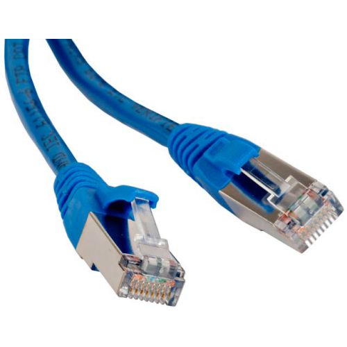 - Hyperline PC-LPM-STP-RJ45-RJ45-C5e-0.5M-LSZH-BL F/UTP RJ-45 .- RJ-45 .5E 0.5  LSZH 26AWG