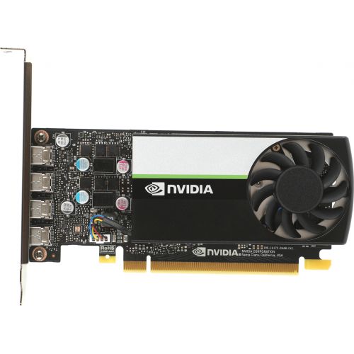  PNY PCI-E 3.0 T1000 NVIDIA T1000 4Gb 128bit GDDR6 1065/10000 mDPx4 HDCP Bulk low profile (VCNT1000-SB)