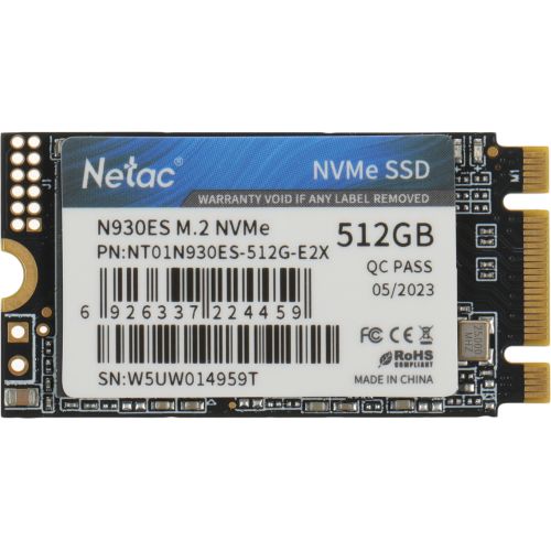 Накопитель SSD Netac PCIe 3.0 x2 512GB NT01N930ES-512G-E2X N930ES M.2 2242 (NT01N930ES-512G-E2X) Накопитель SSD Netac PCIe 3.0 x2 512GB NT01N930ES-512G-E2X N930ES M.2 2242 (NT01N930ES-512G-E2X)