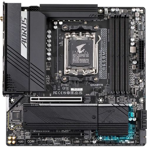 ����������� ����� Gigabyte B650M AORUS ELITE AX Socket AM5 AMD B650 4xDDR5 mATX AC`97 8ch(7.1) 2.5Gg RAID+HDMI+DP (B650M AORUS ELITE AX)