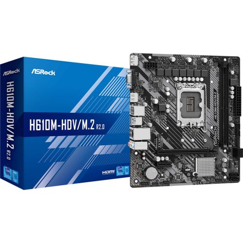   Asrock H610M-HDV/M.2 R2.0 Soc-1700 Intel H610 2xDDR4 mATX AC`97 8ch(7.1) GbLAN+VGA+HDMI+DP (H610M-HDV/M.2 R2.0)