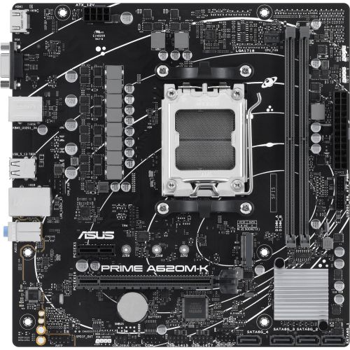 ����������� ����� Asus PRIME A620M-K Socket AM5 AMD A620 2xDDR5 mATX AC`97 8ch(7.1) GbLAN RAID+VGA+HDMI (PRIME A620M-K)