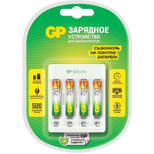   GP Rechargeable E411/75AAAHCCS-2CR1 AA/AAA NiMH 750mAh (4)  (GP 411/75AAAHCCS-2CR1)