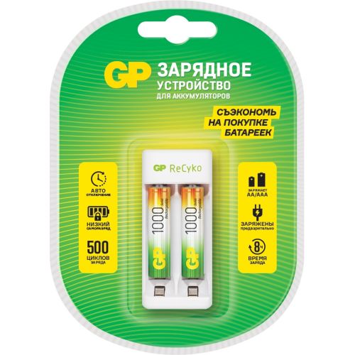   GP Rechargeable E211/100AAAHCCS-2CR1 AA/AAA NiMH 1000mAh (2)  (GP E211/100AAAHCCS-2CR1)