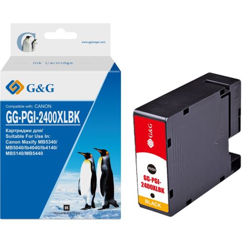   G&G GG-PGI-2400XLBK PGI-2400XL BK  (74.6)  Canon Maxify iB4040/iB4140/5040/MB5140/5340/MB5440 (GG-PGI-2400XLBK)