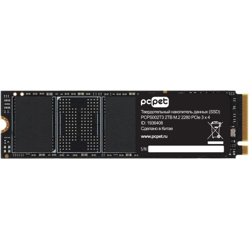 ���������� SSD PC Pet PCIe 3.0 x4 2TB PCPS002T3 M.2 2280 OEM (PCPS002T3)