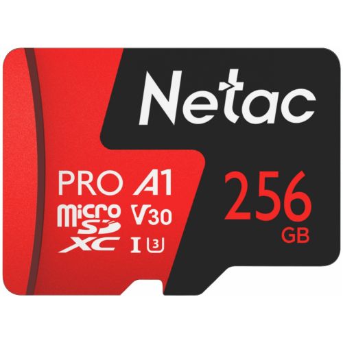   microSDXC 256GB Netac NT02P500PRO-256G-S P500 Extreme Pro A1 w/o adapter (NT02P500PRO-256G-S)