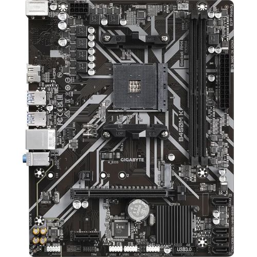   Gigabyte B450M K Soc-AM4 AMD B450 2xDDR4 mATX AC`97 8ch(7.1) GbLAN RAID+HDMI (B450M K)