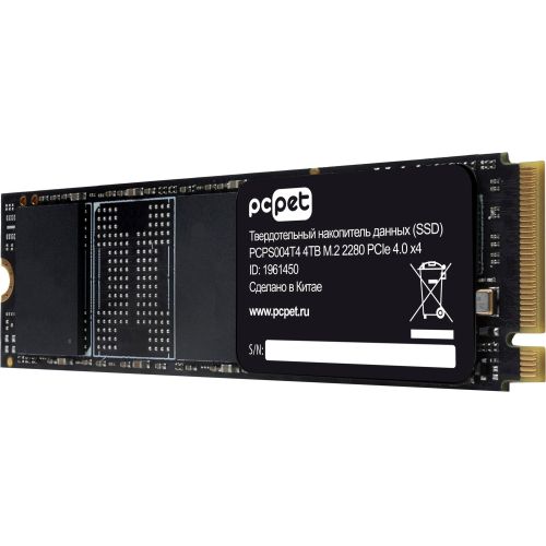 ���������� SSD PC Pet PCIe 4.0 x4 4TB PCPS004T4 M.2 2280 OEM (PCPS004T4)
