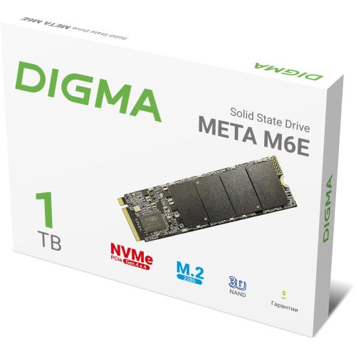  SSD Digma PCIe 4.0 x4 1TB DGSM4001TM6ET Meta M6E M.2 2280 (DGSM4001TM6ET)