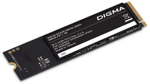  SSD Digma PCIe 3.0 x4 1TB DGSM3001TP53T Mega P5 M.2 2280 (DGSM3001TP53T)