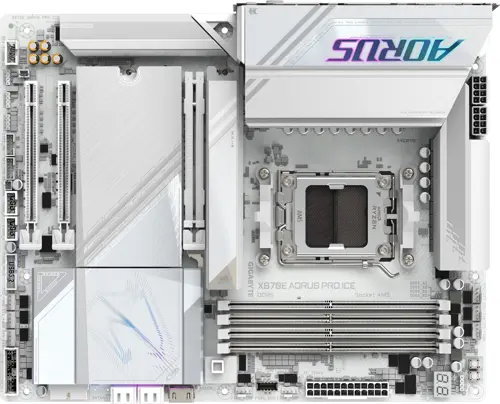 ����������� ����� Gigabyte X870E AORUS PRO ICE Socket AM5 AMD X870E 4xDDR5 ATX AC`97 8ch(7.1) 2.5Gg RAID+HDMI (X870E AORUS PRO ICE)