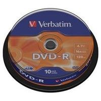 ���� DVD-R Verbatim 4.7Gb 16x bulk (10��) (43729) (43729)