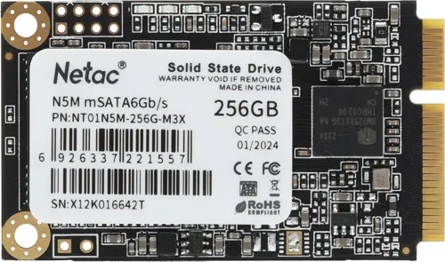���������� SSD Netac SATA-III 256GB NT01N5M-256G-M3X N5M mSATA (NT01N5M-256G-M3X)