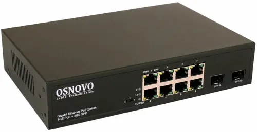  Osnovo SW-80802(150W) 7x1/ 2x10/ 8PoE 150W  (SW-80802(150W))