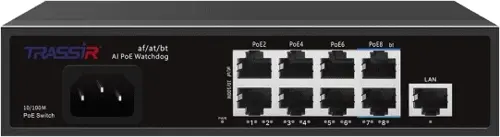  Trassir TR-NS1109-120-8PoE (L2) 9x100/ 8PoE  (TR-NS1109-120-8POE)