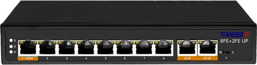  Trassir TR-NS1110-120-8POE (L2) 10x100/ 8PoE 120W  (TR-NS1110-120-8POE)