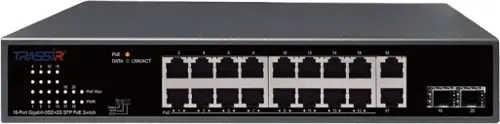  Trassir TR-NS14202S-185-16POE (L2) 20x1/ 2SFP 16PoE 185W  (TR-NS14202S-185-16POE)