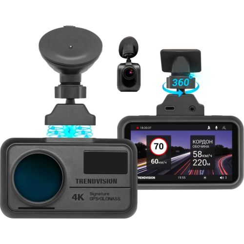 ���������������� TrendVision TDR-725 Real 4K ������ 8Mpix 2160x3840 2160p 170��. GPS NT96670 (TDR-725)