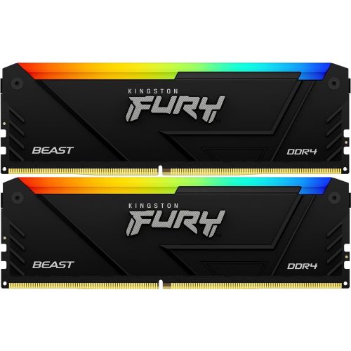  DDR4 2x16GB 3200MHz Kingston KF432C16BB2AK2/32 Fury Beast RGB RTL Gaming PC4-25600 CL16 DIMM 288-pin 1.35 kit single rank   Ret (KF432C16BB2AK2/32)