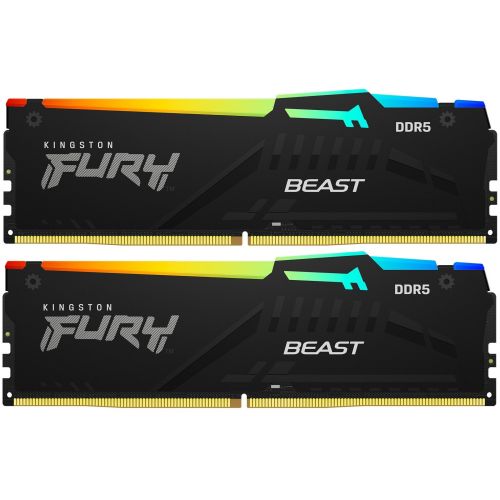 ������ DDR5 2x32GB 5200MHz Kingston KF552C40BBAK2-64 Fury Beast RGB RTL Gaming PC5-41600 CL40 DIMM 288-pin 1.25� kit single rank � ���������� Ret (KF552C40BBAK2-64)