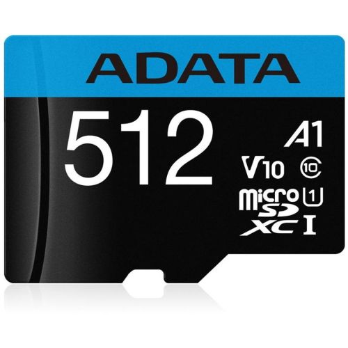   microSDXC 512GB A-Data AUSDX512GUICL10A1-RA1 Premier Pro + adapter (AUSDX512GUICL10A1-RA1)