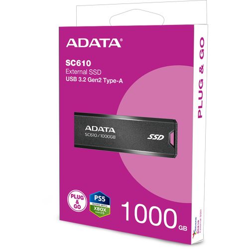  SSD A-Data USB 3.1 1TB SC610-1000G-CBK/RD SC610 1.8